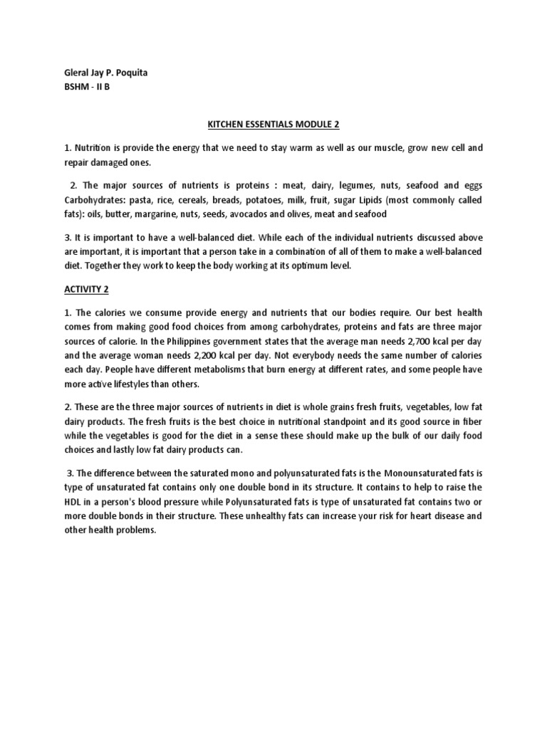 Kitchen Essentials Modules 2 PDF