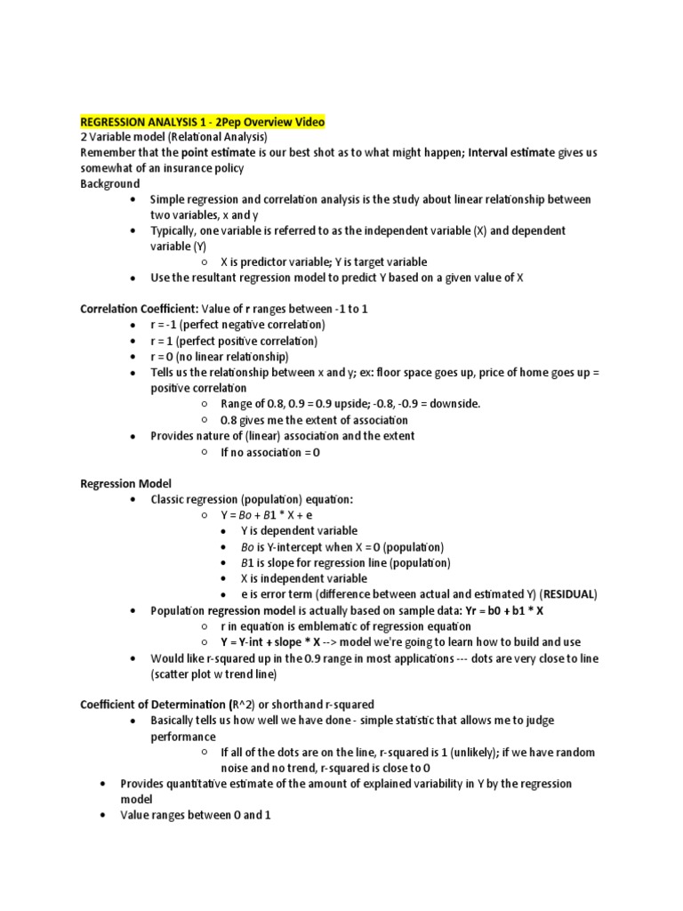 Understanding Regression Analysis Basics | PDF | Regression Analysis ...