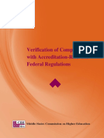 Verification of Compliance With Accreditation-Relevant Federal Regulations