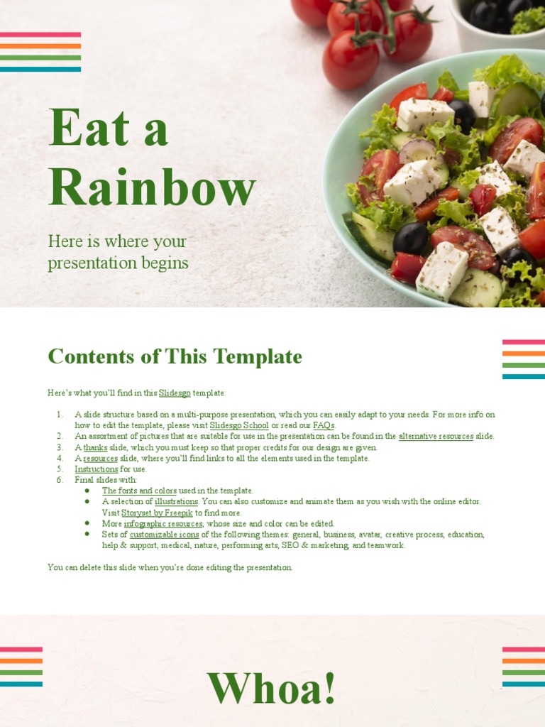 Eat A Rainbow by Slidesgo PDF Solar System