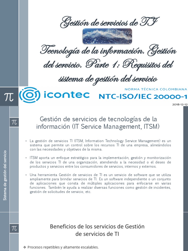 Gestión de Servicios de TI - ISO IEC 200000 | PDF | It Service ...