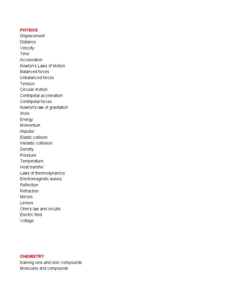 Comprehensive Science and Math Guide | PDF | Triangle | Area