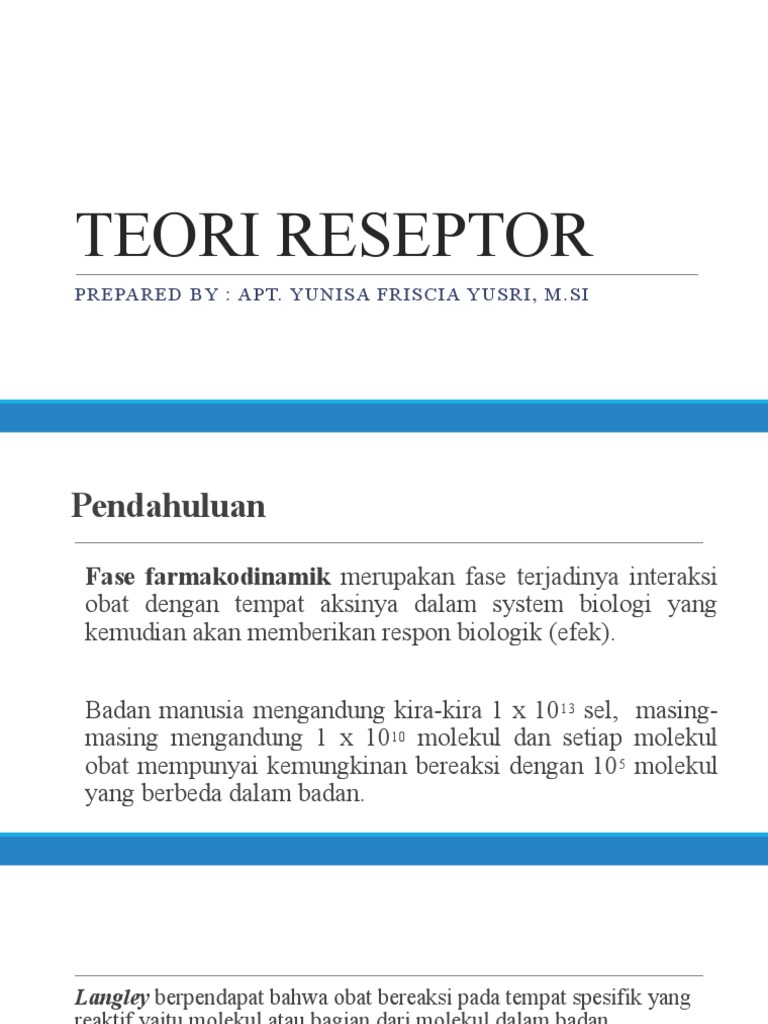 Teori Reseptor | PDF | Pengembangan Diri | Kesehatan Holistik