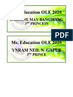 Ms. Education OLE 2020: Ynram Neil N. Gapuz
