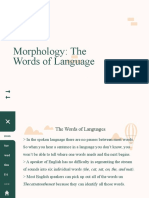 Morphology: The Words of Language