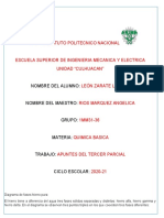 Apuntes Del Tercer Parcial de Quimica Basica