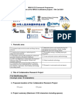 Thematic Area: BRICS STI Framework Programme Coordinated Call For BRICS Multilateral Projects - 5th Call 2021