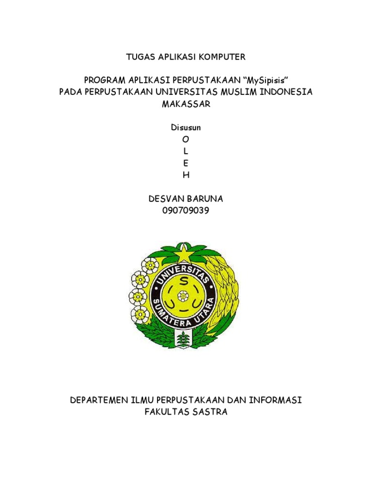 tugas aplikasi komputer [aplikasi perpustakaan]