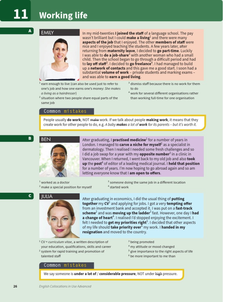 English Collocations for Job Contexts | PDF