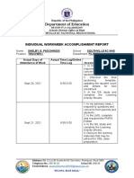 Department of Education: Individual Workweek Accomplishment Report