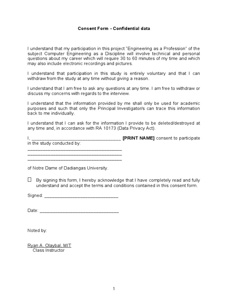 Interview Consent Form Edited | PDF