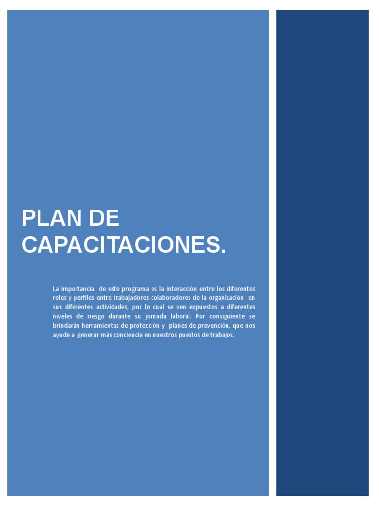 Plan de Capacitación en Riesgo Público | PDF | Evaluación | Gestión de ...