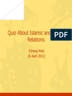 Quiz About Islamic and Ethnic Relations: (Orang Kita) (6 April 2011)