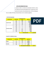 Acta de Arqueo de Caja