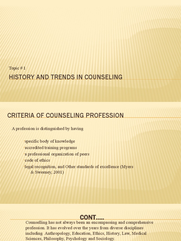 Evolution of Counseling | PDF | Psychotherapy | Psychology