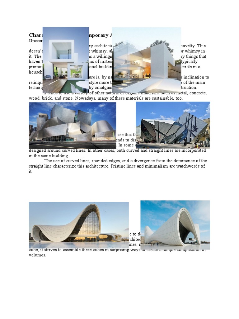 Characteristics of Contemporary Architecture, PDF, Window