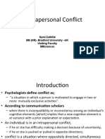 Intrapersonal Conflict: Syed Zulkifal Ms (HR) - Bradford University - Uk Visiting Faculty Imsciences