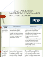 Langkah-Langkahnya Model-Model Pembelajaran Discovery