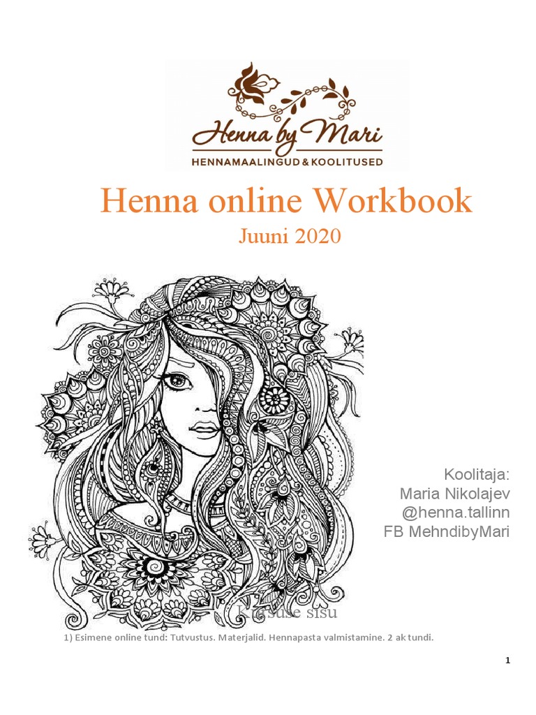 Henna Online Workbook 2020 | PDF