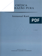 KANT. Crítica Da Razão Pura.