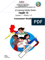 Health 10: Guided Learning Activity Sheets