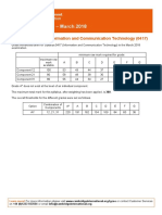 Grade Thresholds - March 2018: Cambridge IGCSE Information and Communication Technology (0417)