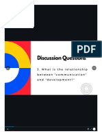 Discussion Questions: 3. What Is The Relationship Between "Communication" and "Development?"