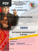 DBMS Prelim Exam