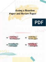 Analyzing A Reaction Paper and Review Paper