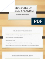 Strategies of Public Speaking: DR - Kiran Sanjay Degan