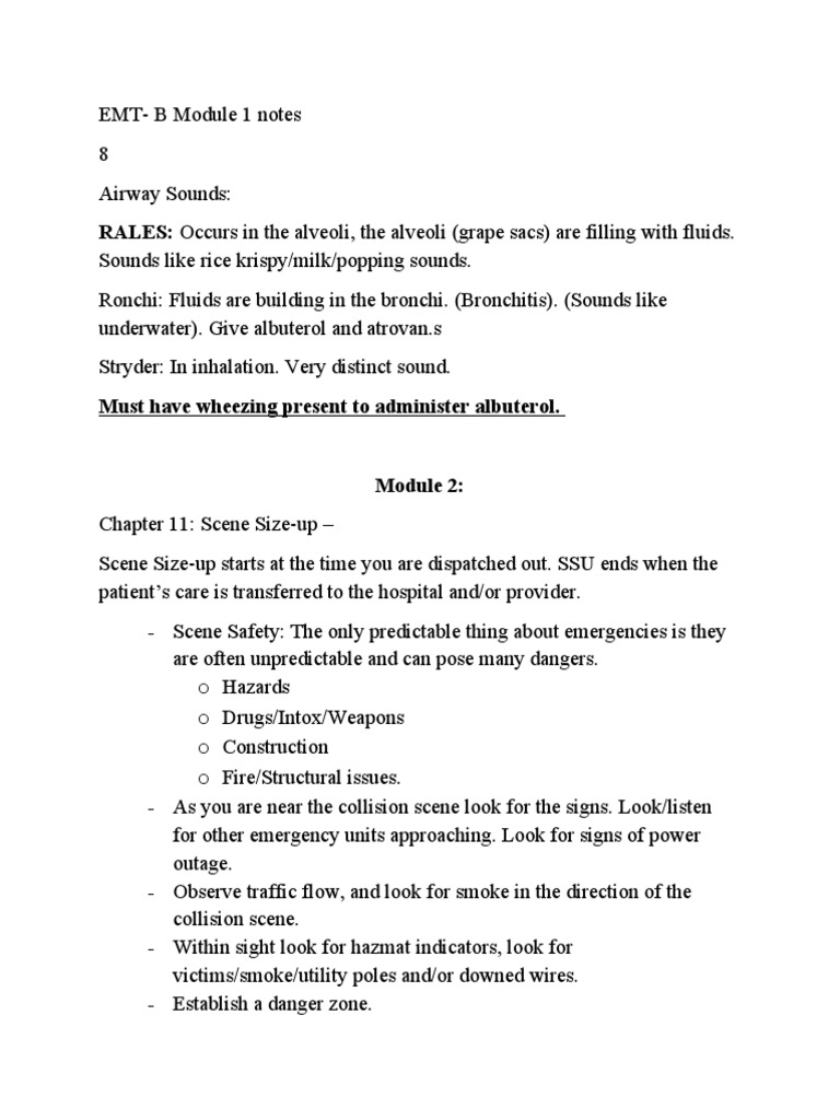 EMT Notes | PDF | Myocardial Infarction | Heart