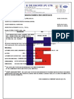 Manufacturer'S Test Certificate: HS /DE.1.65.21-22/ CISG/MTC/09/21