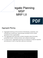 Aggregate Planning MSP MRP I, II