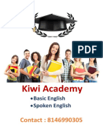 Kiwi Academy: - Basic English - Spoken English