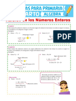 Adición de Números Enteros para Cuarto de Primaria