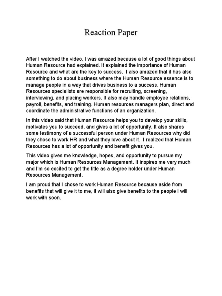 Reaction Paper | PDF | Business | Self-Improvement