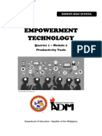 Empowerment-Technology-SHS Q1 Mod2 Productivity Tools Ver3