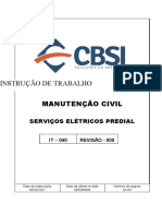 IT 040 - Manutenção Civil - Serviços elétricos predial.