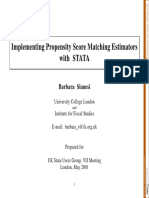 Implementing Propensity Score Matching Estimators With STATA