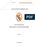 Plan Nacional de Prevencion de Desastres Del Peru 2004