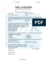 Part - A (Physics) : Jee Main 2019 - 10 April - Morning Shift Mathongo