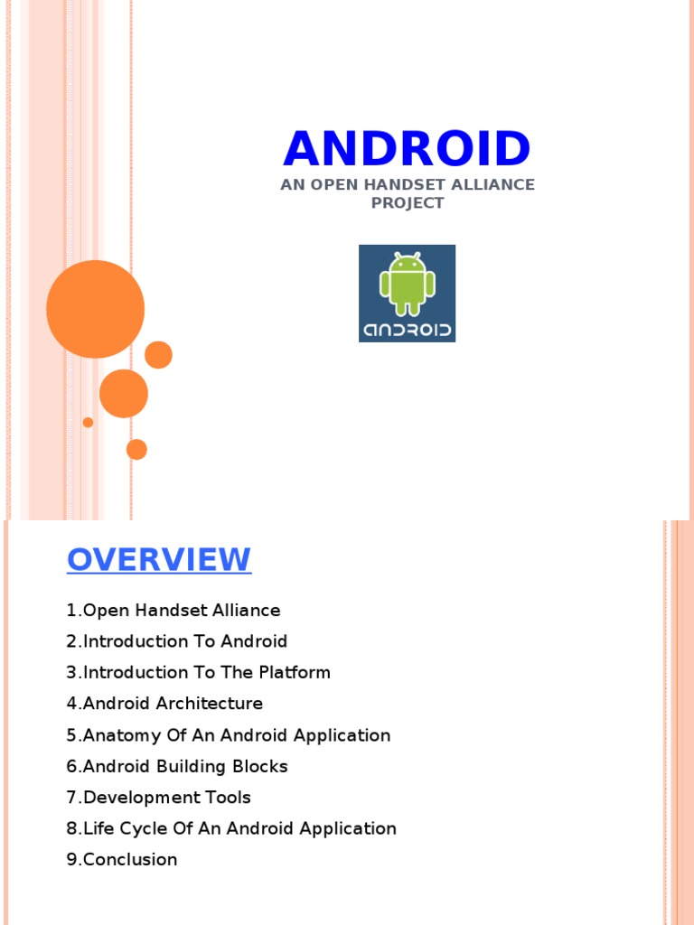 SOLUTION: Android an open handset alliance project - Studypool