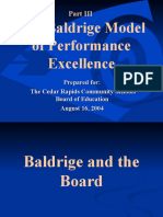 The Baldrige Model of Performance Excellence