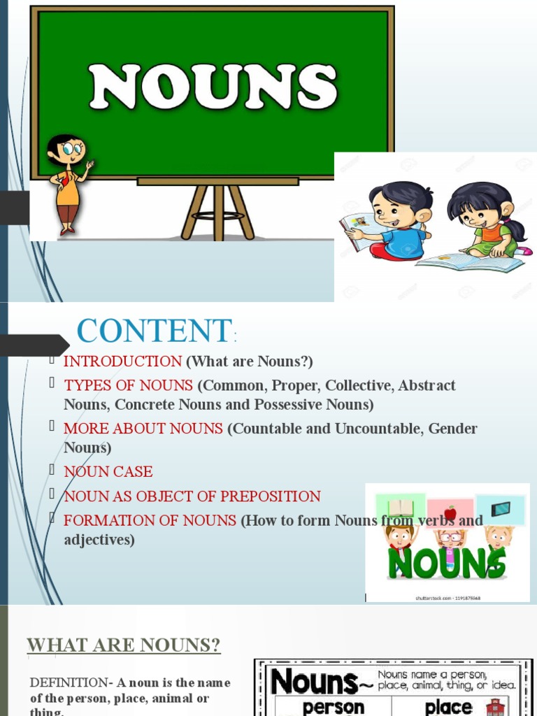 Nouns PDF Noun Plural