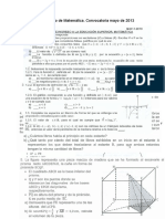 Examen de Ingreso de Matemática Mayo 2013