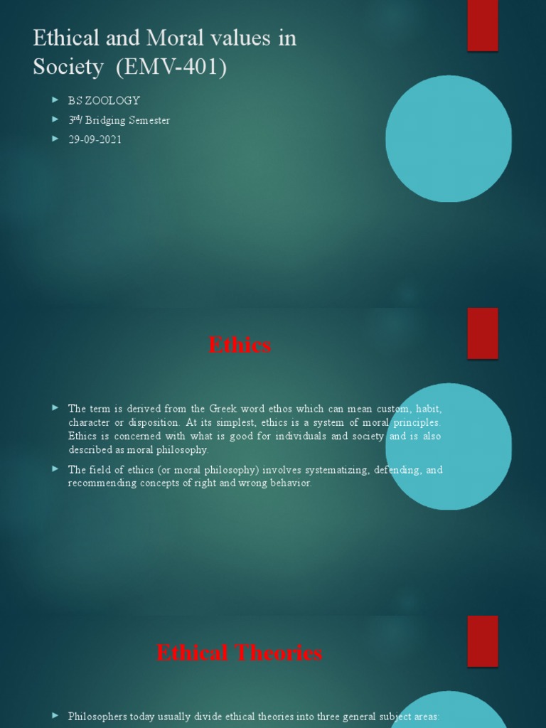 Ethical Values in Society Explained | PDF | Morality | Integrity
