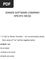 Sonata Software Company Specific Mcqs