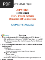 JSP Syntax MVC Design Pattern Dynamic DB Connection: Java Server Pages