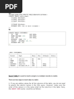 Create Table SQL 1