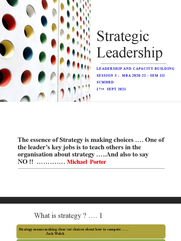 Strategic Leadership and Strategy Insights | PDF | Strategic Management ...